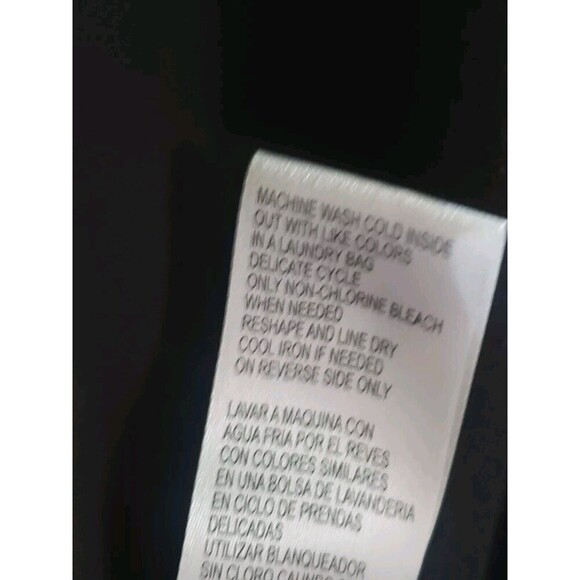 Democracy Blouse Women's XL Black Swiss Dot Sheer Sleeve High-low Hem - Picture 9 of 9